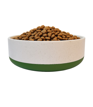 Бамбукова миска Swastic TERRA для собак 400 мл біла, не ковзка