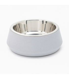 Бамбукова миска Swastic STONE для собак 470 мл біла, комбінована метал-пластик SWT 4022