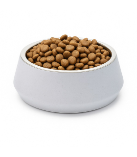 Бамбукова миска Swastic STONE для собак 470 мл біла, комбінована метал-пластик SWT 4022 2