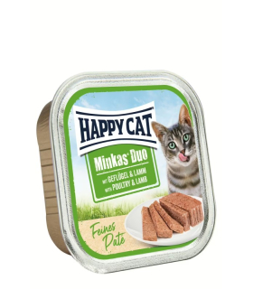 Паштет для котів з птиці та ягнятини Happy Cat Minkas Duo