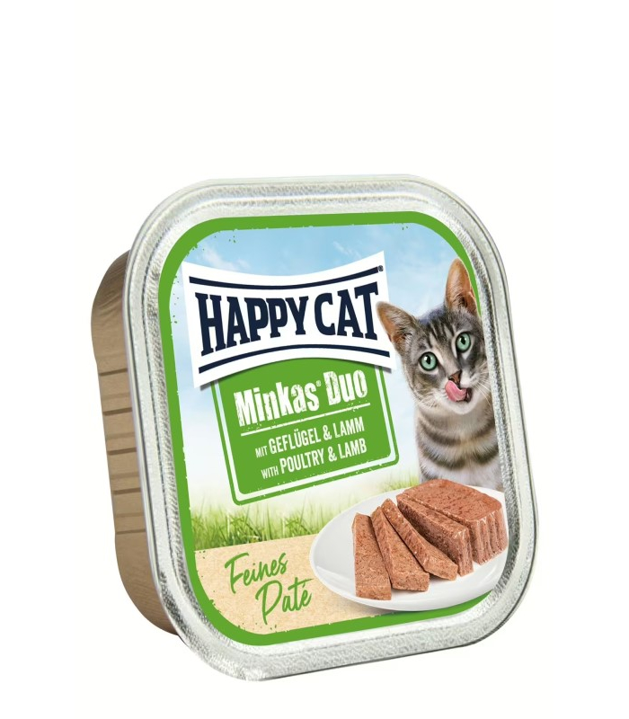 Паштет для котів з птиці та ягнятини Happy Cat Minkas Duo