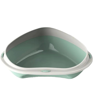 Туалет для котів кутовий Geoplast Shuttle Corner, green 10535