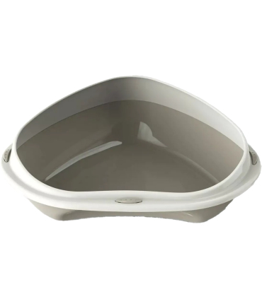 Туалет для котів кутовий Geoplast Shuttle Corner, grey 10535