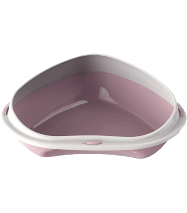 Туалет для котів кутовий Geoplast Shuttle Corner, pink 10535