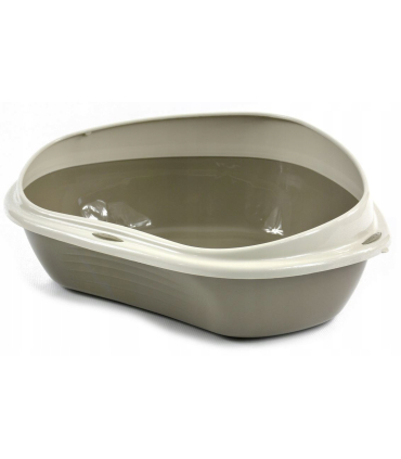 Туалет для котів кутовий Geoplast Shuttle Corner, grey 10536