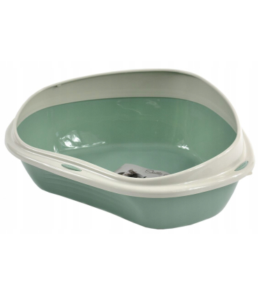 Туалет для котів кутовий Geoplast Shuttle Corner, green 10536