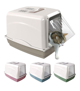 Закритий туалет для котів з фільтром Geoplast Vicky 54x39x39 см