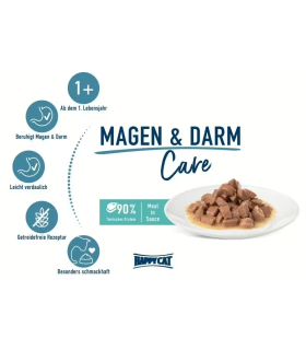 Вологий корм для котів з чутливим травленням Happy Cat Stomach & Intestines, 85 г 2