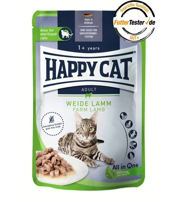 Вологий корм для котів з ягням Happy Cat Farm Lamb, 85 г