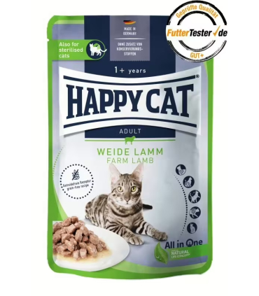 Вологий корм для котів з ягням Happy Cat Farm Lamb, 85 г