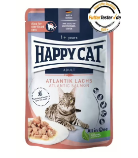 Вологий корм для котів з атлантичним лососем Happy Cat Atlantiс Salmon, 85 г