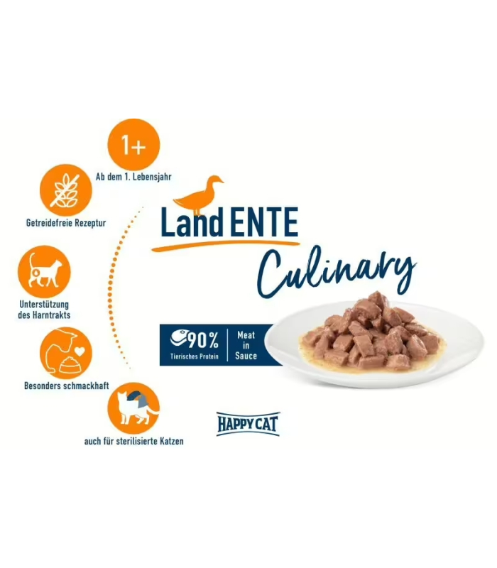 Вологий корм для котів з качкою Happy Cat Farm Duck