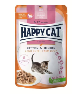 Вологий корм для кошенят з качкою Happy Cat Kitten & Junior Farm Duck, 85 г