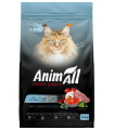 Сухий корм для дорослих котів AnimAll, з лососем, білою рибою та свіжою індичкою, 12 кг
