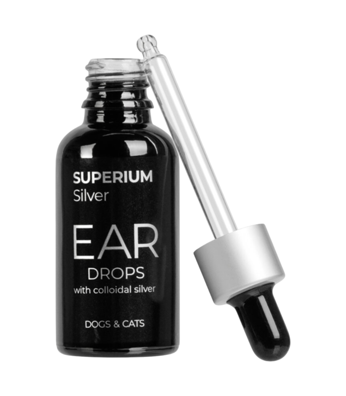 Краплі вушні з колоїдним сріблом для котів та собак SUPERIUM Silver