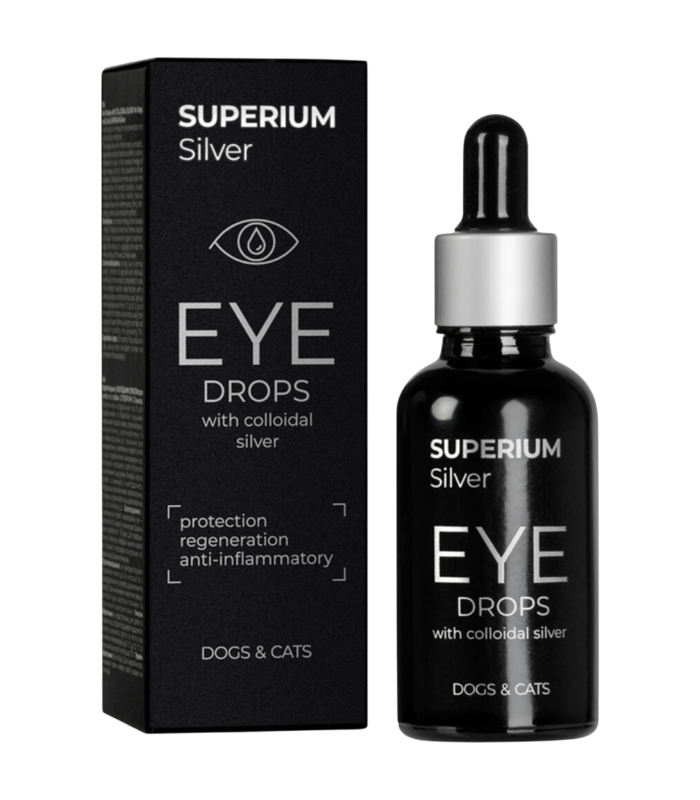Краплі очні з колоїдним сріблом для котів та собак SUPERIUM Silver, 30 мл
