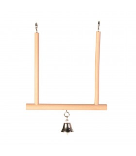 Іграшка Trixie для птахів Гойдалка з дзвоником дерев'яна 12*13см Trixie - 1 - 4011905058306