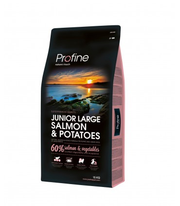 Корм сухий Profine Junior Large Breed Salmon для цуценят та молодих собак великих порід від 25кг лосось та картопля 15кг Profine