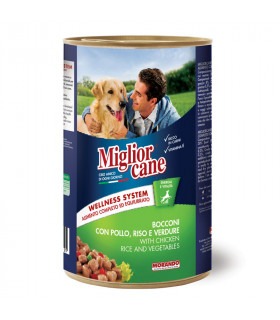 Корм Migliorcane вологий для собак з куркою, рисом та овочами 1,25кг MigliorCane - 1 - 8007520015233