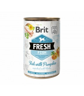 Корм Brit Fresh Fish консервований для собак з рибою та гарбузом 400г Brit Fresh - 1 - 8595602533923