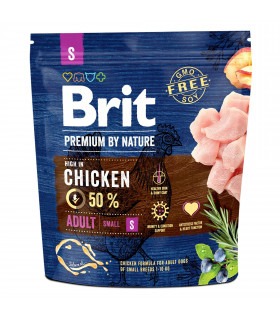 Корм Brit Premium Adult S сухий для дорослих собак дрібних порід вагою 1-10кг з куркою Brit Premium - 1 -  2
