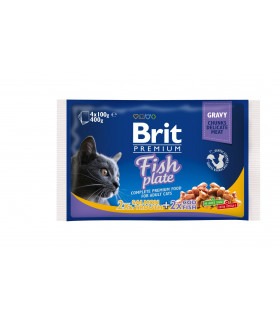 Корм Brit Premium консервований для котів Бріт Преміум рибна тарілка з тріскою лососем та фореллю 100г 4шт/упак Brit Premium - 1