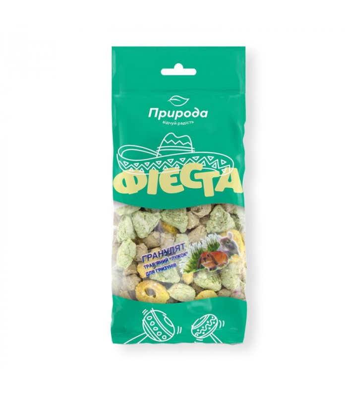 Гранулят Природа Фієста Трав'яний Лужок  для гризунів 100г Природа - 1 - 4820157401538