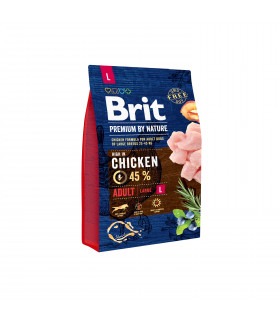 Корм Brit Premium Dog Adult L сухий для дорослих собак великих порід вагою 25-45кг з куркою Brit Premium - 1 -  2
