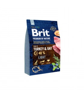 Корм Brit Premium Dog Light сухий для собак з надмірною вагою з індичкою