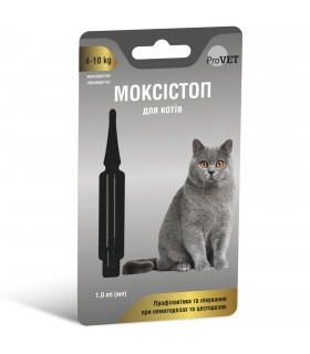 МОКСІСТОП для котів, масою від 4 до 10 кг, 1.0мл(антигельмінт) ProVET - 1 - 4823082419159