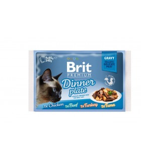 Корм Brit Premium консервований для котів Бріт Преміум обідня тарілка в соусі 85г 4шт/упак Brit Premium - 1 - 8595602519415