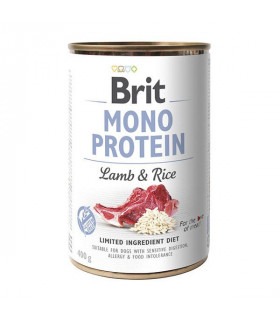 Корм Brit Care Mono Protein Lamb & Rice консервований для собак з ягнятиною та темним рисом 400г