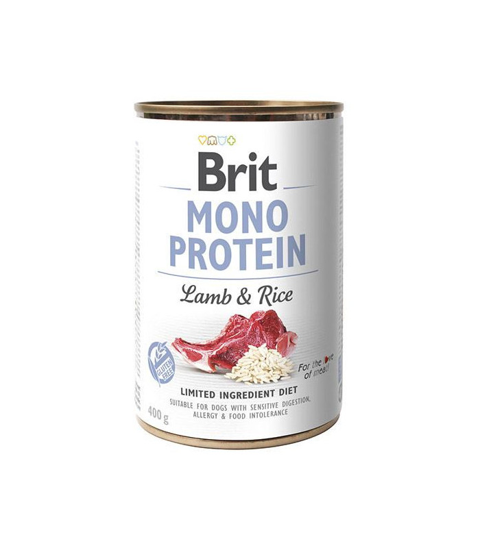 Корм Brit Care Mono Protein Lamb & Rice консервований для собак з ягнятиною та темним рисом 400г Brit Care - 1 - 8595602525331