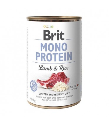 Корм Brit Care Mono Protein Lamb & Rice консервований для собак з ягнятиною та темним рисом 400г Brit Care - 1 - 8595602525331