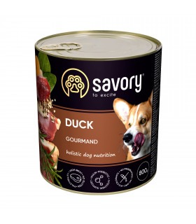 Корм SAVORY Duck вологий повнораціонний для дорослих собак усіх порід з качкою Savory - 1 - 