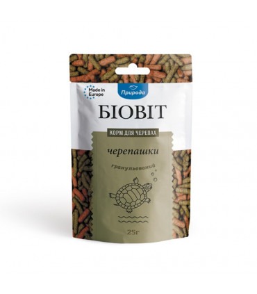 Корм для риб Природа Біовіт Черепашки, гранульований 25г Природа - 1 - 4823082404704