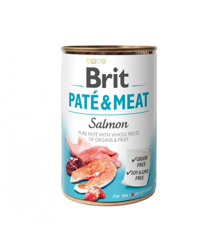Корм Brit Care Pate&Meat Salmon консервований для собак з лососем 400г Brit Care - 1 - 8595602530267