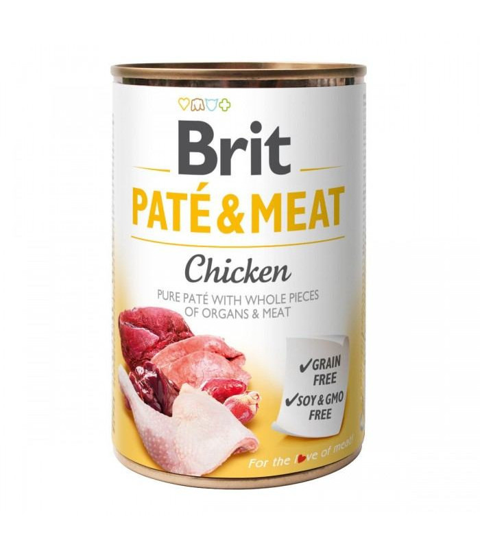 Корм Brit Care Pate&Meat Chicken консервований для собак з куркою 400г Brit Care - 1 - 8595602530281