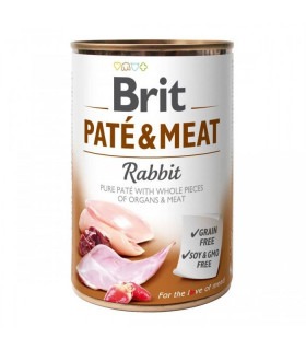 Корм Brit Care Pate&Meat Rabbit консервований для собак з кроликом 400г Brit Care - 1 - 8595602530311