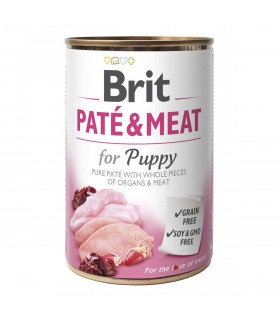 Корм Brit Care Pate&Meat Chicken for Puppy консервований для цуценят з куркою та індичкою 400г Brit Care - 1 - 8595602530335