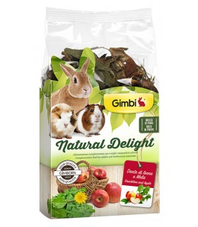 Ласощі GimBi для гризунів Natural Delight кульбаба та яблука 100г GimBi - 1 - 4002064210162
