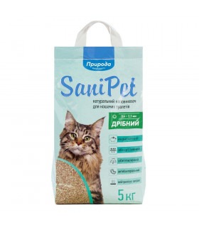 Наповнювач Природа Sani Pet бентонітовий дрібна гранула 5кг Природа - 1 - 4823082407842