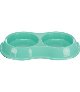 Миска для собак Trixie подвійна, пластик, 2*0.2 л, d11 cм, 26*4*14 см Trixie - 1 - 4011905249858