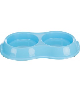Миска для собак Trixie подвійна, пластик, 2*0.2 л, d11 cм, 26*4*14 см Trixie - 1 - 4011905249858 2