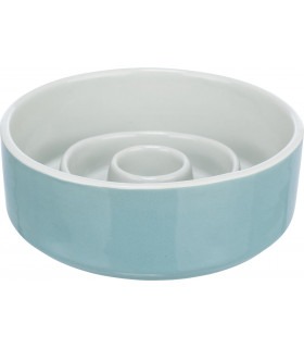 Миска для собак Trixie "Повільне годування" сіра/блакитна, кераміка, 0,45 л - 0,9 л Trixie - 1 - 