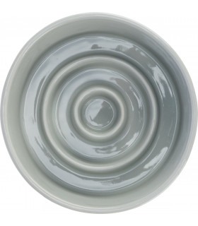 Миска для собак Trixie "Повільне годування" сіра/блакитна, кераміка, 0,45 л - 0,9 л Trixie - 1 -  2