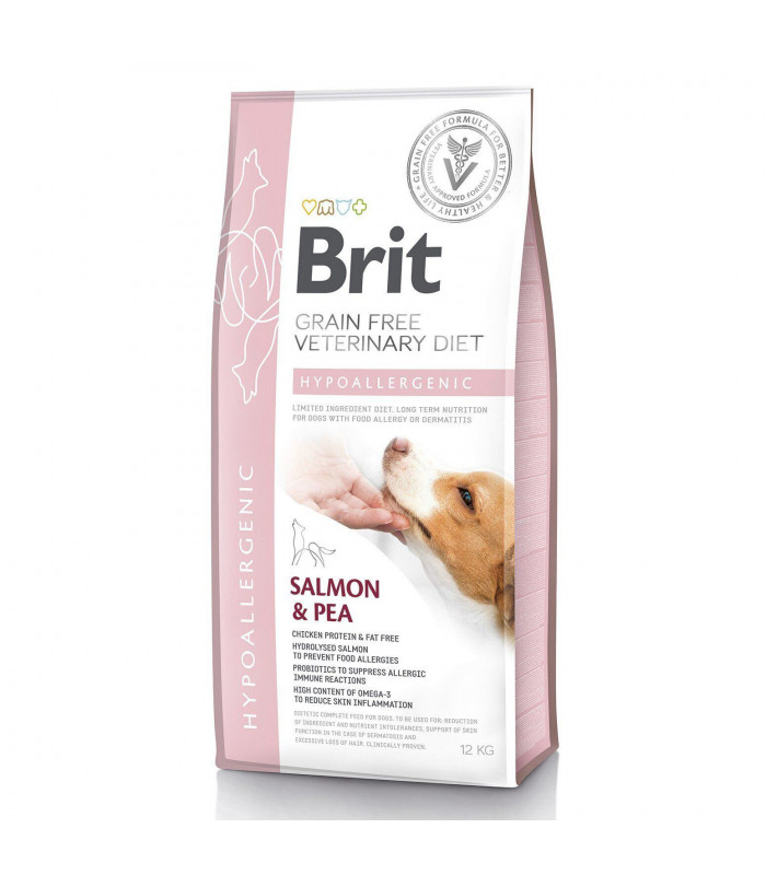 Сухий корм для собак, при харчовій алергії Brit GF Veterinary Diet Hypoallergenic лосось та горох Brit VetDiets - 1 - 