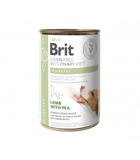 Корм Brit VetDiets Diabetes консервований для собак при цукровому діабеті з ягням та горохом 400г Brit VetDiets - 1 - 8595602535
