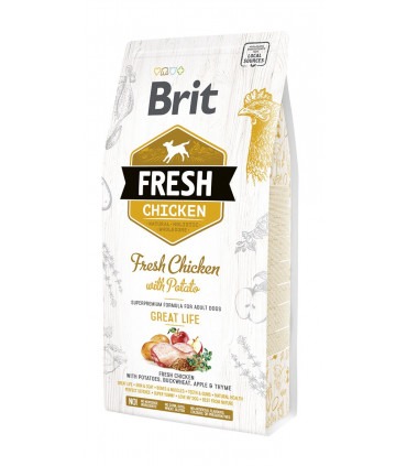 Корм Brit Fresh Chicken/Potato Adult сухий для дорослих собак всіх порід з куркою та картоплею Brit Fresh - 1 - 