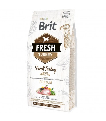 Корм Brit Fresh Turkey/Pea Light Fit & Slim Adult для дорослих не активних собак з зайвою вагою з індичкою та горохом Brit Fresh